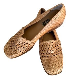 Vintage Woven Leather Loafers